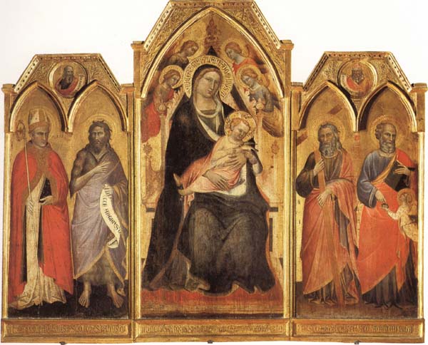 Madonna and Child Enthroned with SS.Paulinus,john the Baptist,Andrew,and Matthew